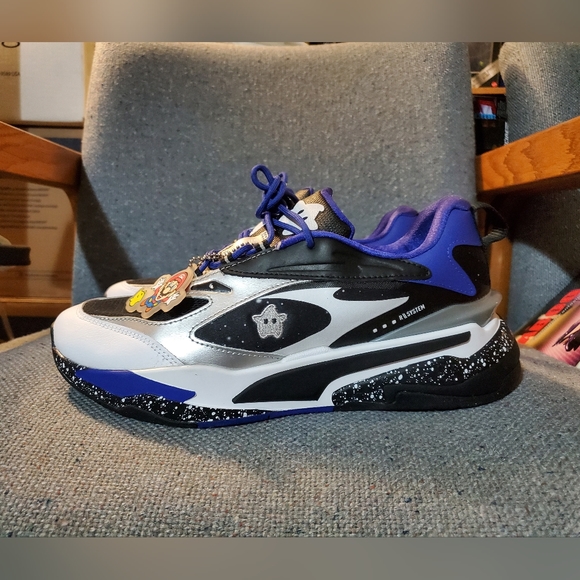 Rare "Super Mario 3D All-Star Mario Galaxy" Puma RS-Fast Size 8 Mens - Picture 3 of 10